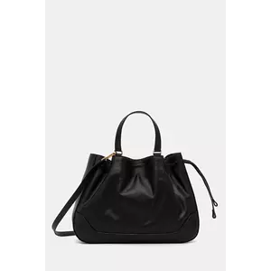 Pollini poșetă de piele culoarea negru, PC4428PP0N QG1 imagine