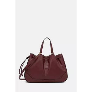 Pollini poșetă de piele culoarea bordo, PC4428PP0N QG1 imagine