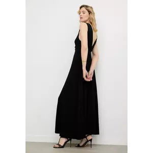 Answear.LAB rochie culoarea negru, maxi, evazati imagine