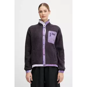 Helly Hansen hanorac fleece IMPERIAL culoarea violet, uni, 63372 imagine