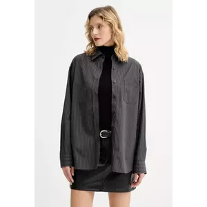 Filippa K cămașă din bumbac culoarea gri, cu guler clasic, relaxed, 31822 imagine