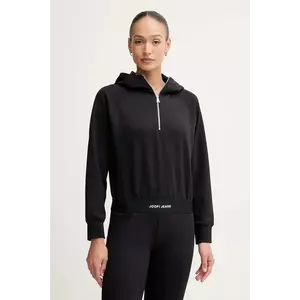Joop! bluză culoarea negru, cu glugă, uni, 30048512 imagine