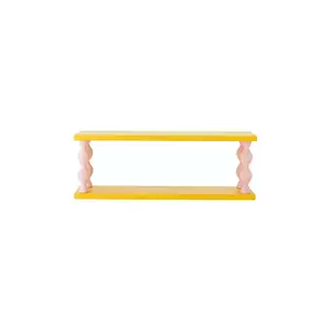 Bloomingville raft de perete Bibiola 60 x 21, 5 x 17 cm culoarea galben imagine