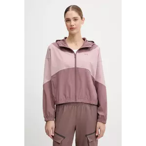 Under Armour geacă Rival Woven culoarea maro, de tranziție, 6004849 imagine