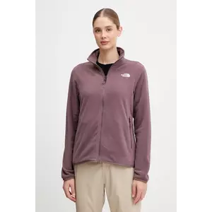 The North Face hanorac fleece culoarea maro, uni, NF0A8D2FBQ71 imagine