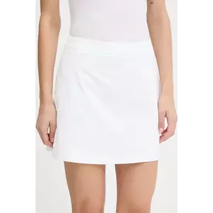 Lacoste fustă culoarea alb, mini, evazați, JF8571 imagine