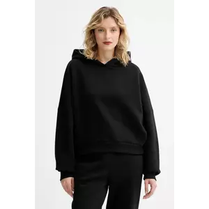 MUUV. bluză MUUV. x Answear culoarea negru, cu glugă, melanj imagine