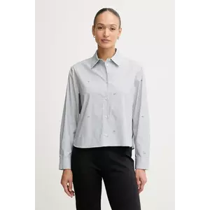 Joop! cămașă din bumbac culoarea gri, cu guler clasic, relaxed, 30048940 imagine