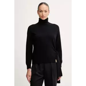 Gaudi pulover din amestec de lână culoarea negru, cu guler, 521FD53002 imagine