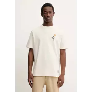 Kaotiko tricou din bumbac culoarea bej, cu imprimeu, AR064-01S-G002 imagine