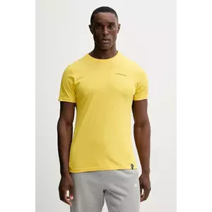 LA Sportiva tricou din bumbac Dawn Wall culoarea galben, cu imprimeu, ZACT201 imagine