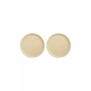 OYOY un set de farfurii Yuka 27 x 27 x 1, 9 cm 2-pack culoarea galben imagine