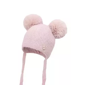 Jamiks căciulă pentru copii cu lână CERENA IIA culoarea roz, JZI013 imagine