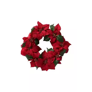 Boltze coroană de crăciun 50 cm culoarea roșu imagine