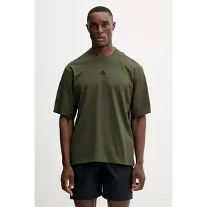 adidas Performance tricou de antrenament Power Workout culoarea verde, cu imprimeu, JV9688 imagine