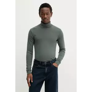 Marc O'Polo longsleeve din bumbac culoarea verde, uni, 529220252100 imagine