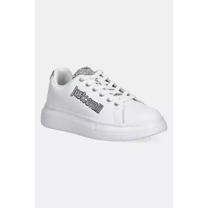 Just Cavalli sneakers din piele culoarea alb, 79RA3SB3ZPB46003 imagine
