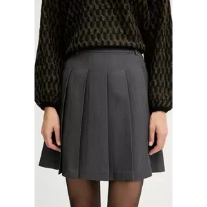 United Colors of Benetton fustă culoarea gri, mini, evazați, 4R4CD004W imagine