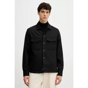 Rag & Bone jachetă cămașă cu lână culoare tranziție neagră RV9525FSMWO imagine