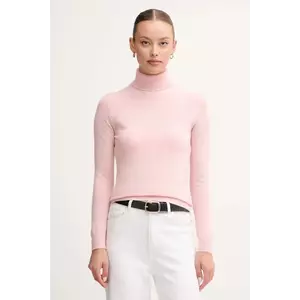 United Colors of Benetton pulover de lână culoarea gri, cu guler, 1002D2348 imagine