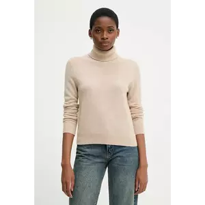 United Colors of Benetton pulover de casmir culoarea bej, light, cu guler, 1033D202D imagine