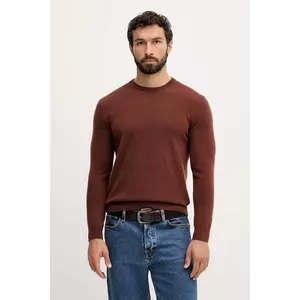 United Colors of Benetton pulover de lână culoarea maro, light, 1002U1G34 imagine