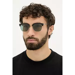 Montblanc ochelari de soare culoarea negru, MB0439SA imagine