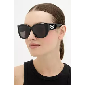 Balenciaga ochelari de soare culoarea negru, BB0445SK imagine