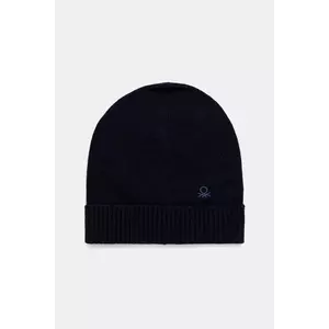 United Colors of Benetton pălărie din amestec de lână culoarea bleumarin, 122HDA013 imagine