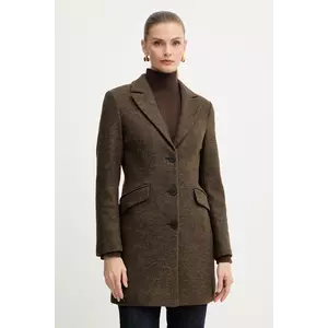 Silvian Heach palton ALCEDO culoarea maro, GPA25012CP imagine