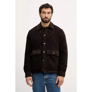 Mos Mosh jachetă din amestec de lână LUIS culoarea maro, de tranziție, oversize, 507960 imagine