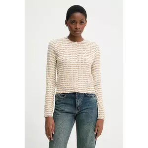 United Colors of Benetton cardigan culoarea bej, light, 12F3D5028 imagine