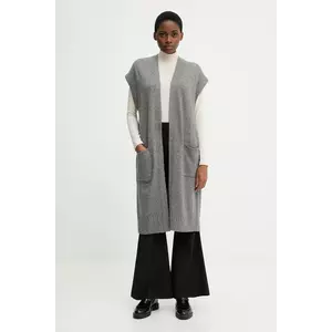 United Colors of Benetton cardigan din amestec de lână culoarea gri, 122HD6051 imagine