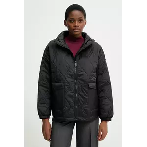 United Colors of Benetton geacă culoarea negru, de tranziție, oversize, 2YRYDN080 imagine