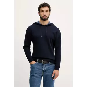 United Colors of Benetton pulover din amestec de lână culoarea bleumarin, 1Y6SK201X imagine