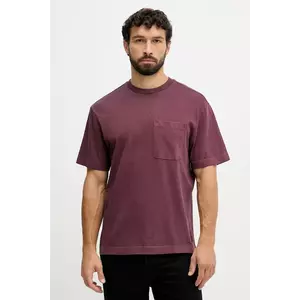 United Colors of Benetton tricou din bumbac culoarea bordo, uni, 3ZITU10AV imagine
