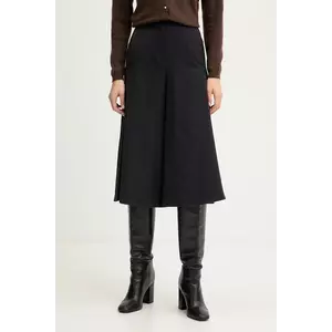 United Colors of Benetton pantaloni din lână culoarea gri, lat, high waist, 4YVXDF0A9 imagine