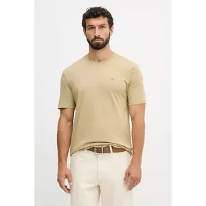 Gant tricou din bumbac culoarea roz, neted imagine