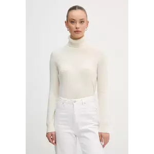 United Colors of Benetton pulover de casmir culoarea bej, light, cu guler, 1033D202D imagine