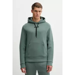 On hanorac de antrenament Focus Tech culoarea verde, cu glugă, uni, 1MF30290153 imagine