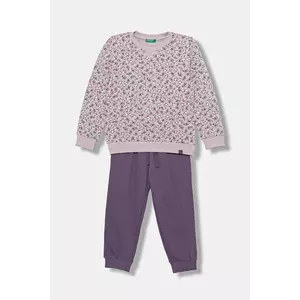 United Colors of Benetton trening de bumbac pentru copii 2-pack culoarea violet, 3YWXGK00R imagine