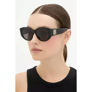 Balenciaga ochelari de soare culoarea negru, BB0455S imagine