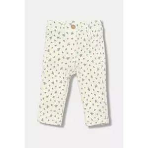 United Colors of Benetton pantaloni bebe culoarea bej, cu imprimeu, 4NNFAE005 imagine