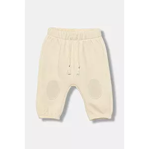 United Colors of Benetton pantaloni de trening pentru bebeluși culoarea bej, uni, 3ITEAF02E imagine