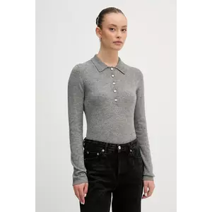 United Colors of Benetton pulover din amestec de lână culoarea gri, light, 102HD301H imagine