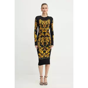 Versace Jeans Couture rochie culoarea negru, mini, mulată, 79HAO9P0 JS524 imagine