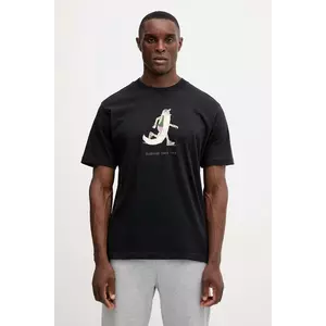 New Balance tricou din bumbac culoarea negru, cu imprimeu, MT53941BK imagine