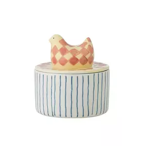 Bloomingville recipient cu capac Biona 11 x 12 cm culoarea roz imagine