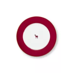 Pip Studio farfurie de desert Love Birds 21 cm culoarea roșu imagine