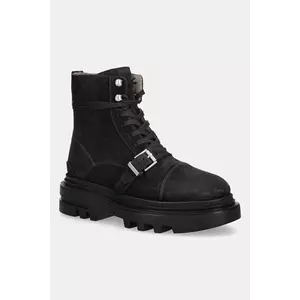 AllSaints cizme din piele întoarsă ASTRID SUEDE BOOT culoarea maro, cu platformă, W004FD imagine